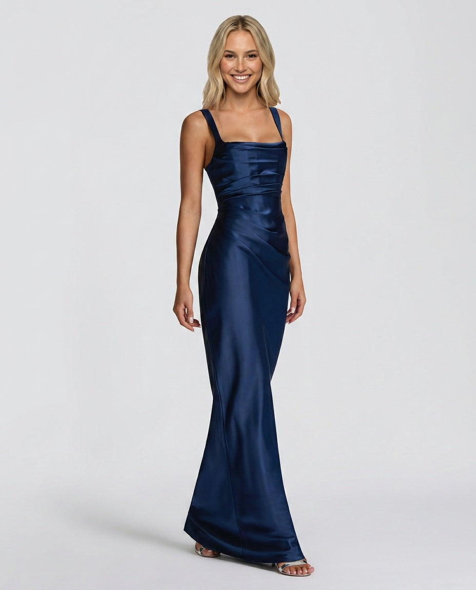 Women's Sleeveless Sequin Maxi Dress – Floor Length Evening Dress