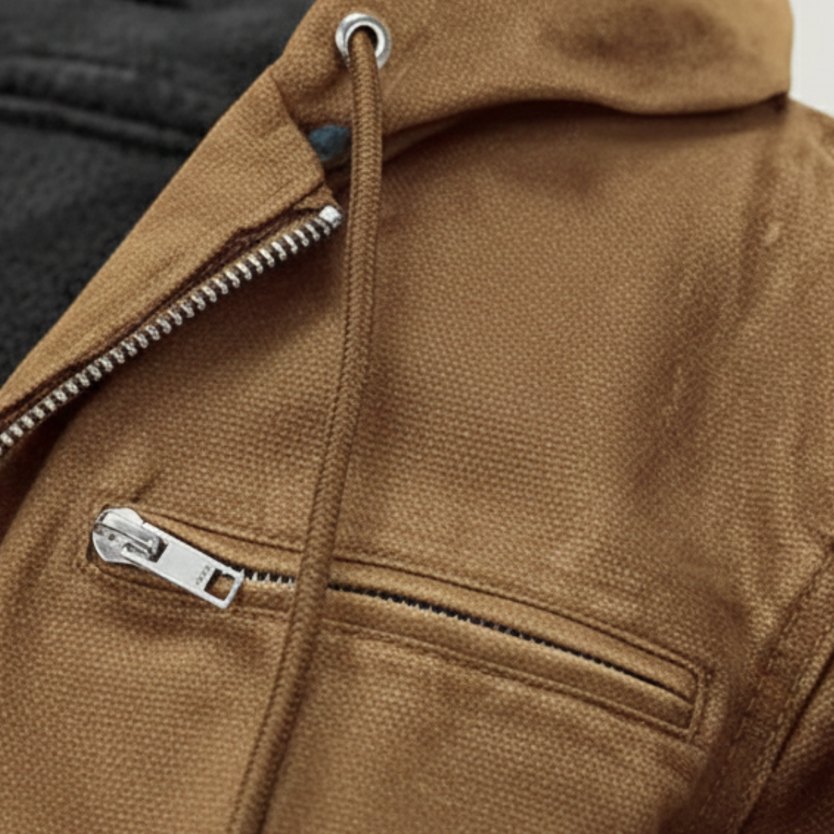 Men's Fleece Lined Hooded Jacket – Retro Full-Zip