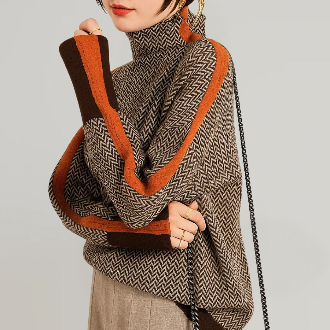 Women's High Collar Pullover Jumper