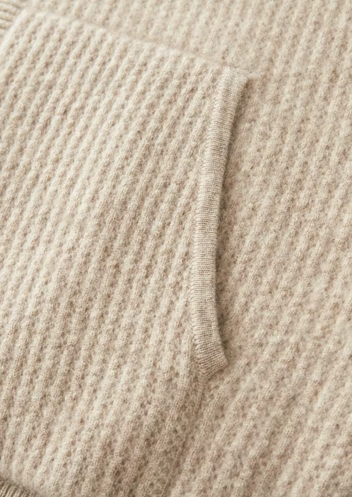 Extra-Fine Merino Wool Ribbed Zip Hoodie