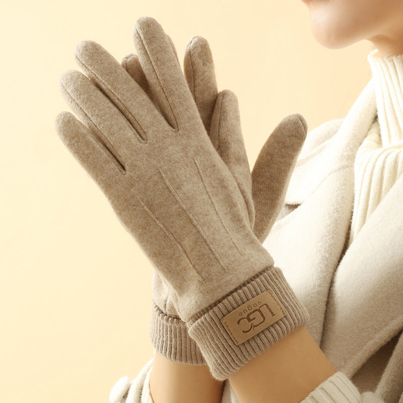 Cashmere-Wool Touchscreen Gloves – Warm Winter Gloves
