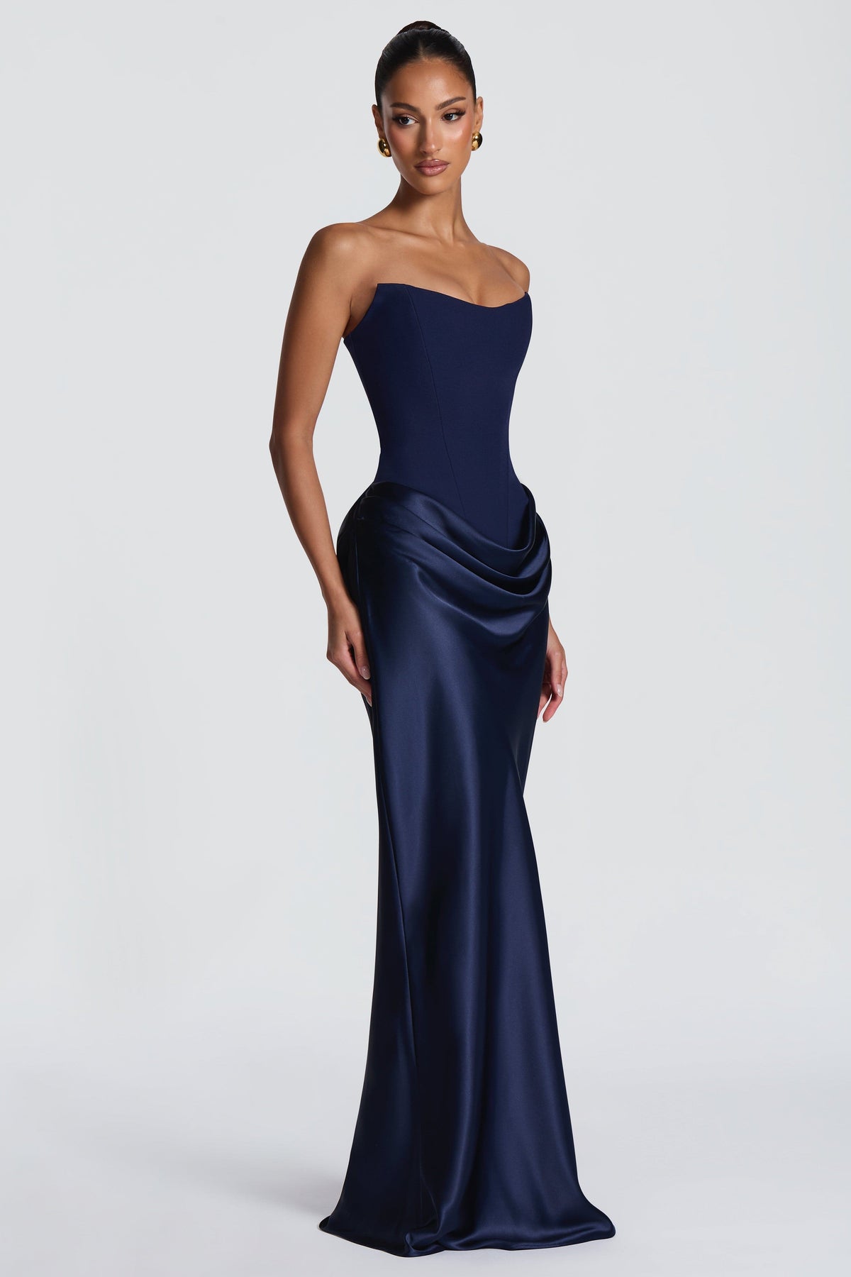 Women's Satin Look Tie-Up Maxi Dress