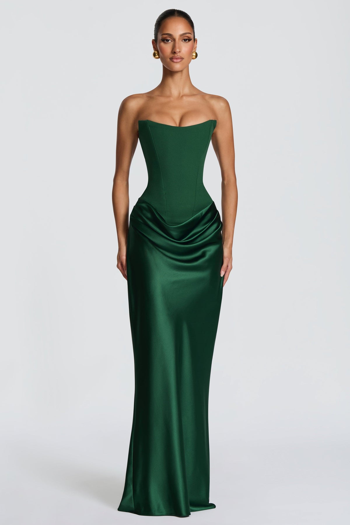 Women's Satin Look Tie-Up Maxi Dress