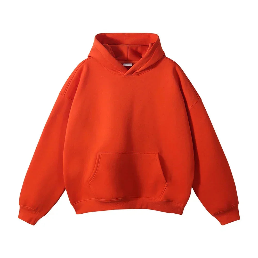 Men's Relaxed Pullover Hoodie with Kangaroo Pocket