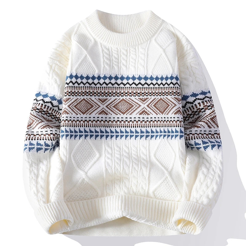 Men's Nordic Knit Jumper – Chunky Crew Neck