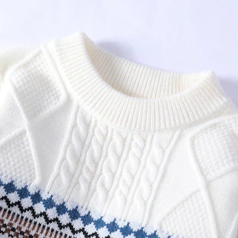 Men's Nordic Knit Jumper – Chunky Crew Neck