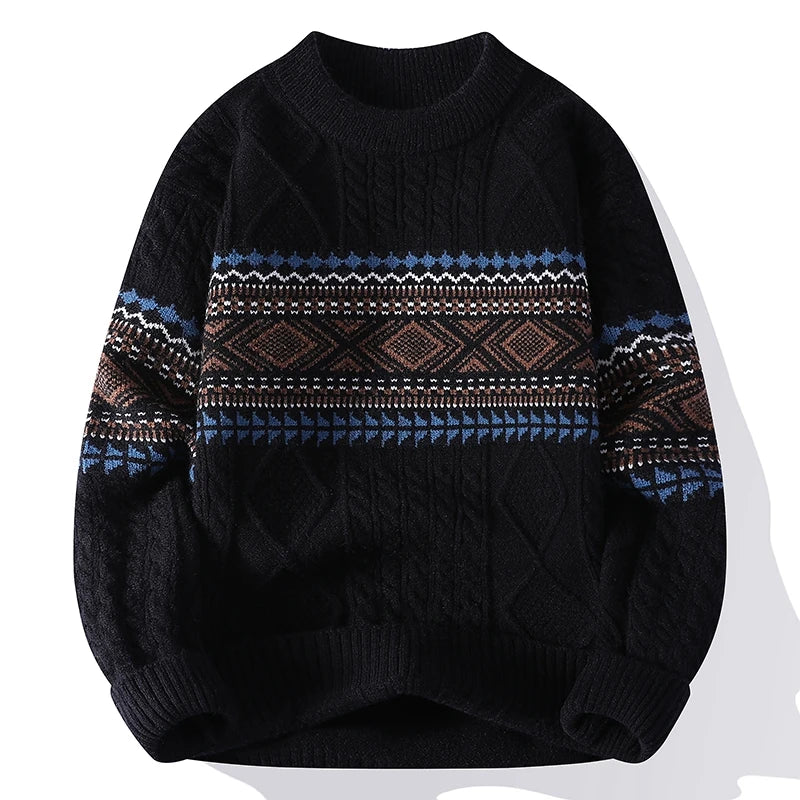 Men's Nordic Knit Jumper – Chunky Crew Neck