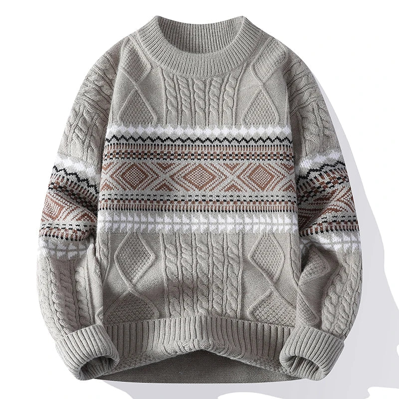 Men's Nordic Knit Jumper – Chunky Crew Neck