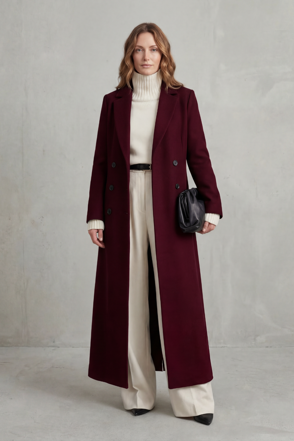Women's Longline Wool Coat – Long Camel Coat