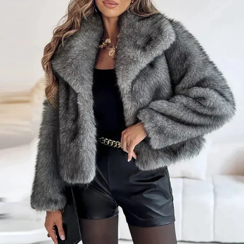 Women's Faux Fur Puffer Jacket – Winter Padded Jacket