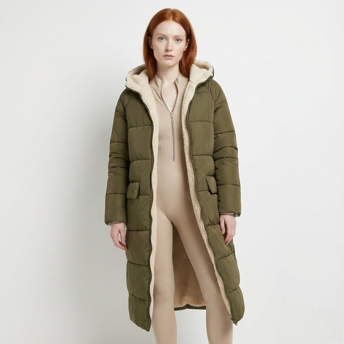 Women's Reversible Winter Puffer Jacket