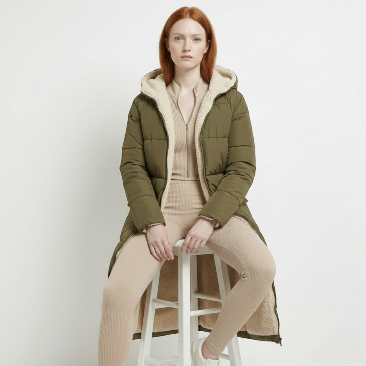 Women's Reversible Winter Puffer Jacket