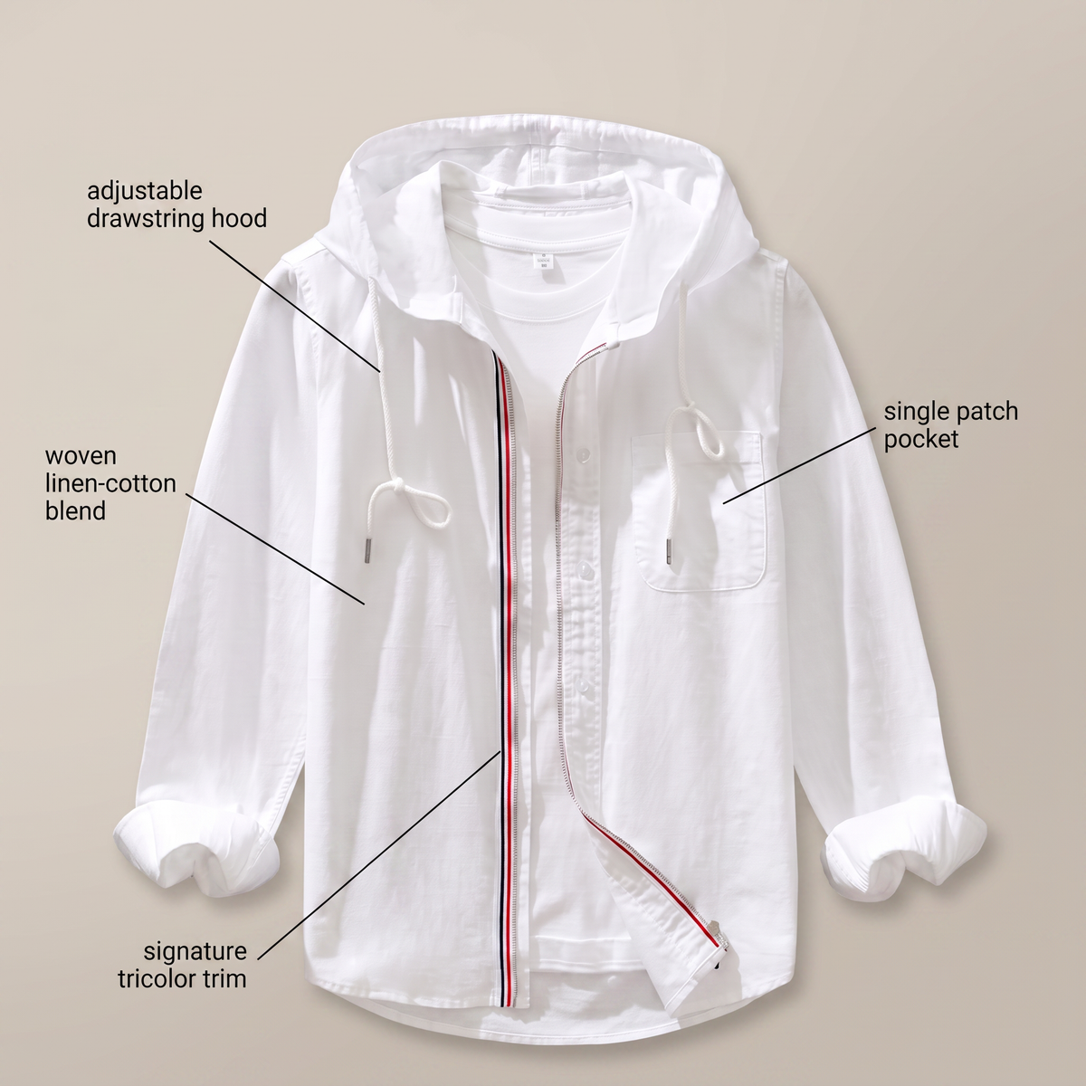 Men's Linen Hoodie
