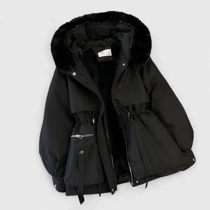 Women's Faux Fur Hood Parka Coat