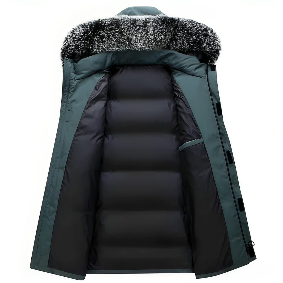 Men's Water-Repellent Winter Parka Jacket with Hood