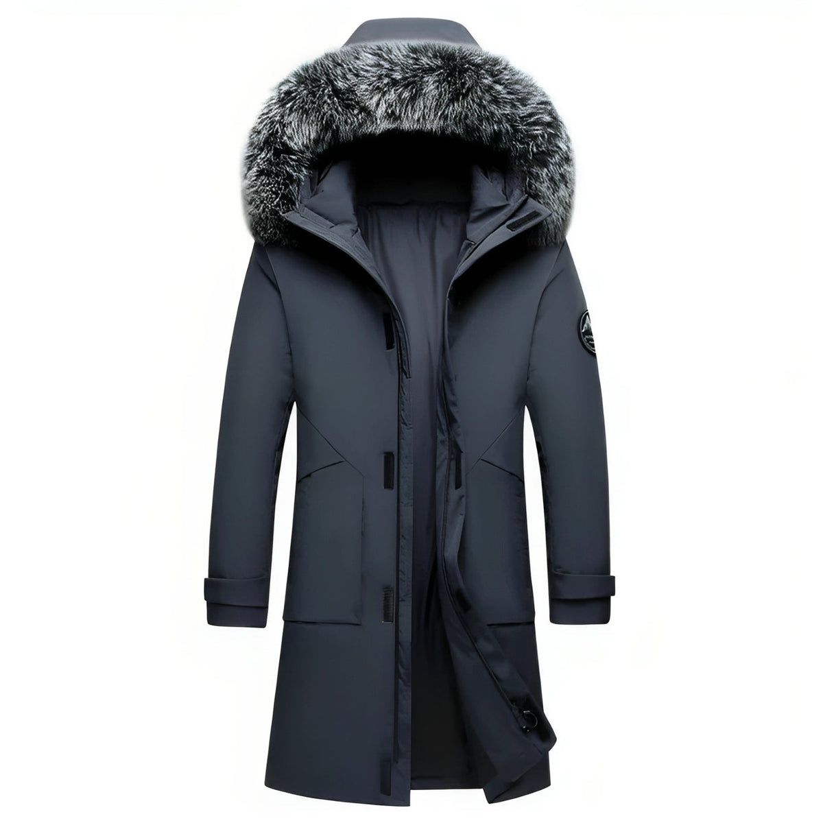Men's Water-Repellent Winter Parka Jacket with Hood