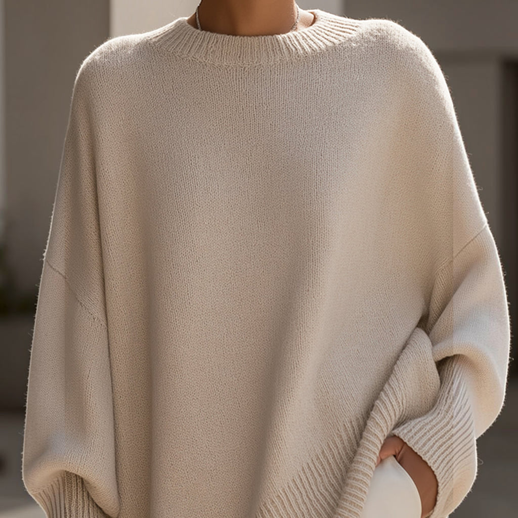 Ellmont London | Women's Cozy Sophisticated Sweater Soft Relaxed Fit Pullover