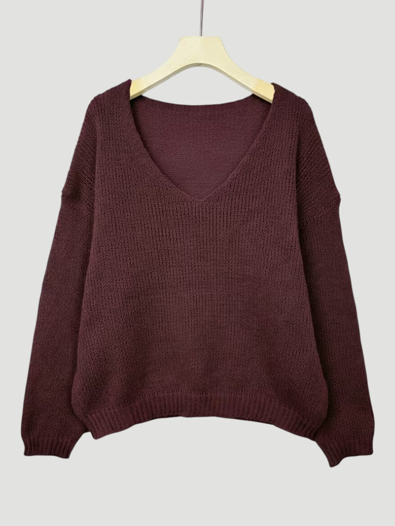 Ellmont London | Women’s Comfortable V-Neck Sweater Everyday