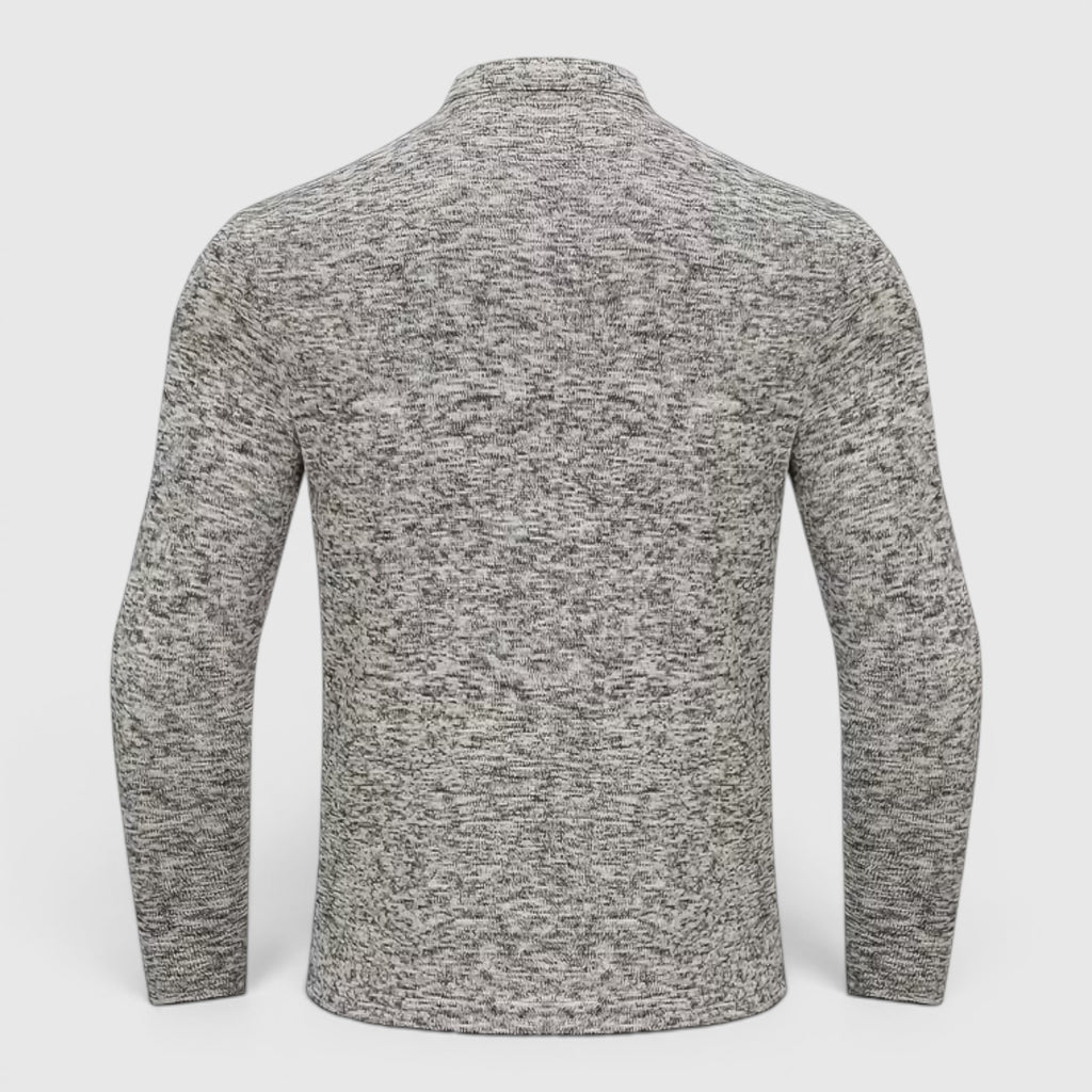 Ellmont London | Men's Stand Collar Button Up Long Sleeve Polo with Chest Pocket