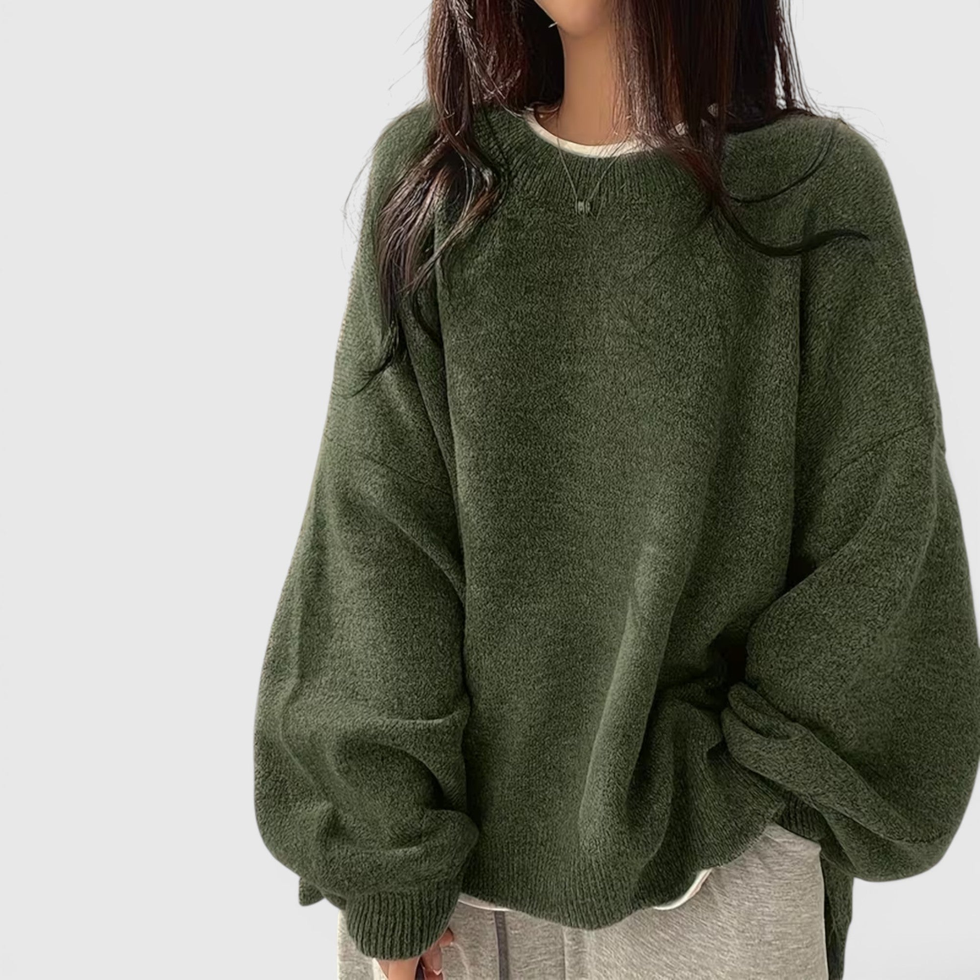 Iris | Women's Crewneck Sweater Long Sleeve Casual Knit Fall Winter Top