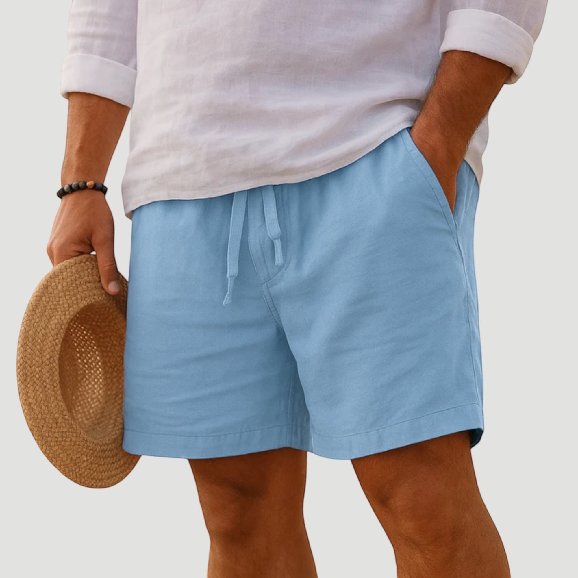 Ellmont London | Men’s Linen Shorts Essentials  Lightweight Summer Comfort Fit