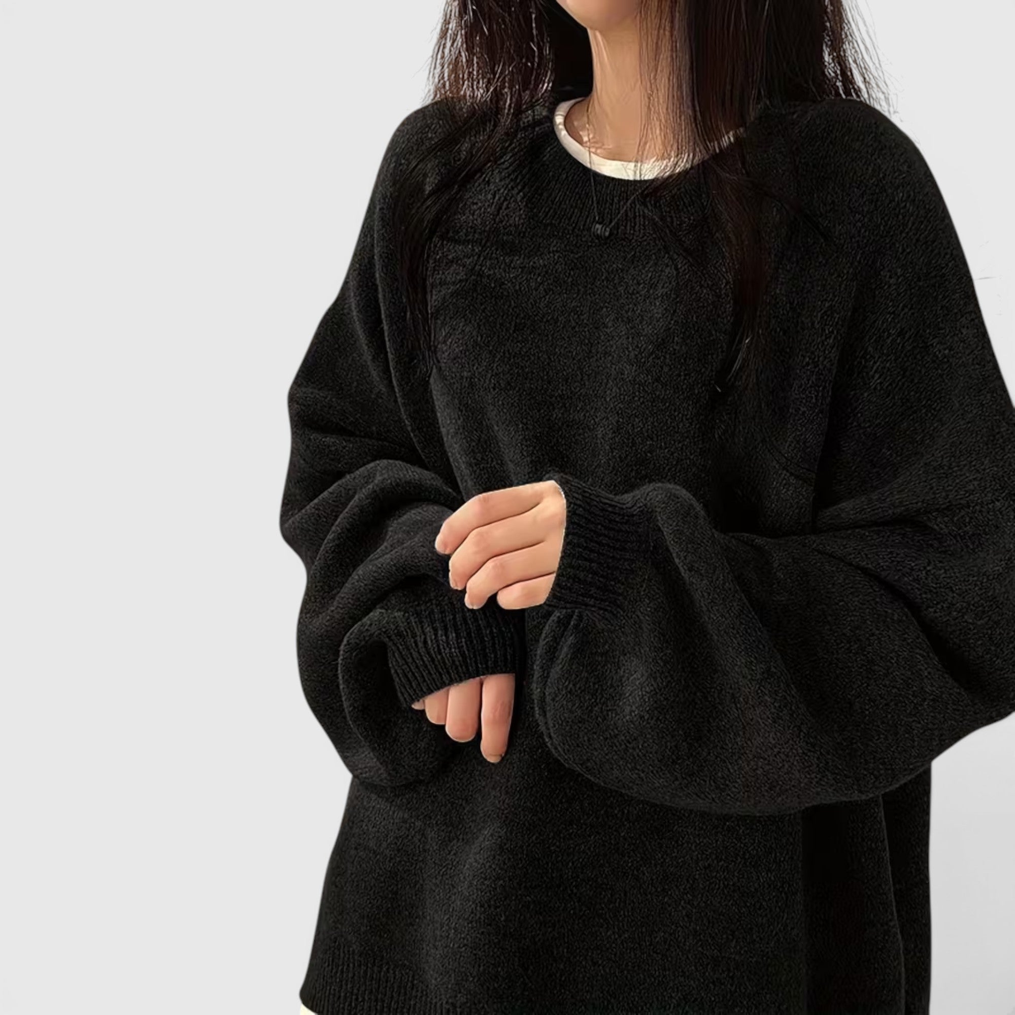 Iris | Women's Crewneck Sweater Long Sleeve Casual Knit Fall Winter Top