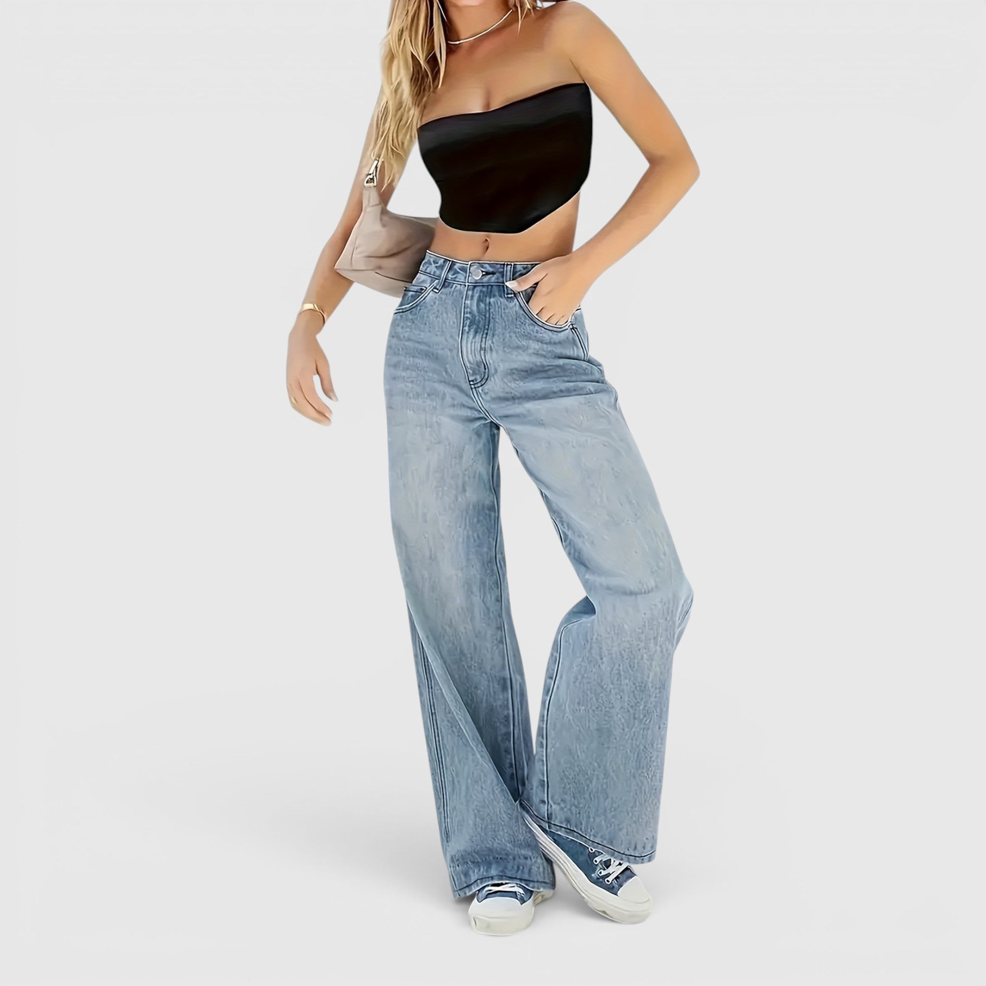Ellmont London | Baggy Denim Jeans – Loose Wide Leg Everyday Streetwear Pants