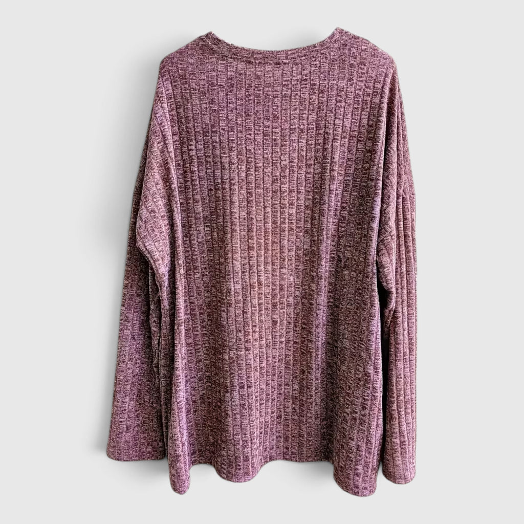 Lola | Women's Plus Size Crewneck Sweater – Relaxed Fit Long Sleeve Casual Top
