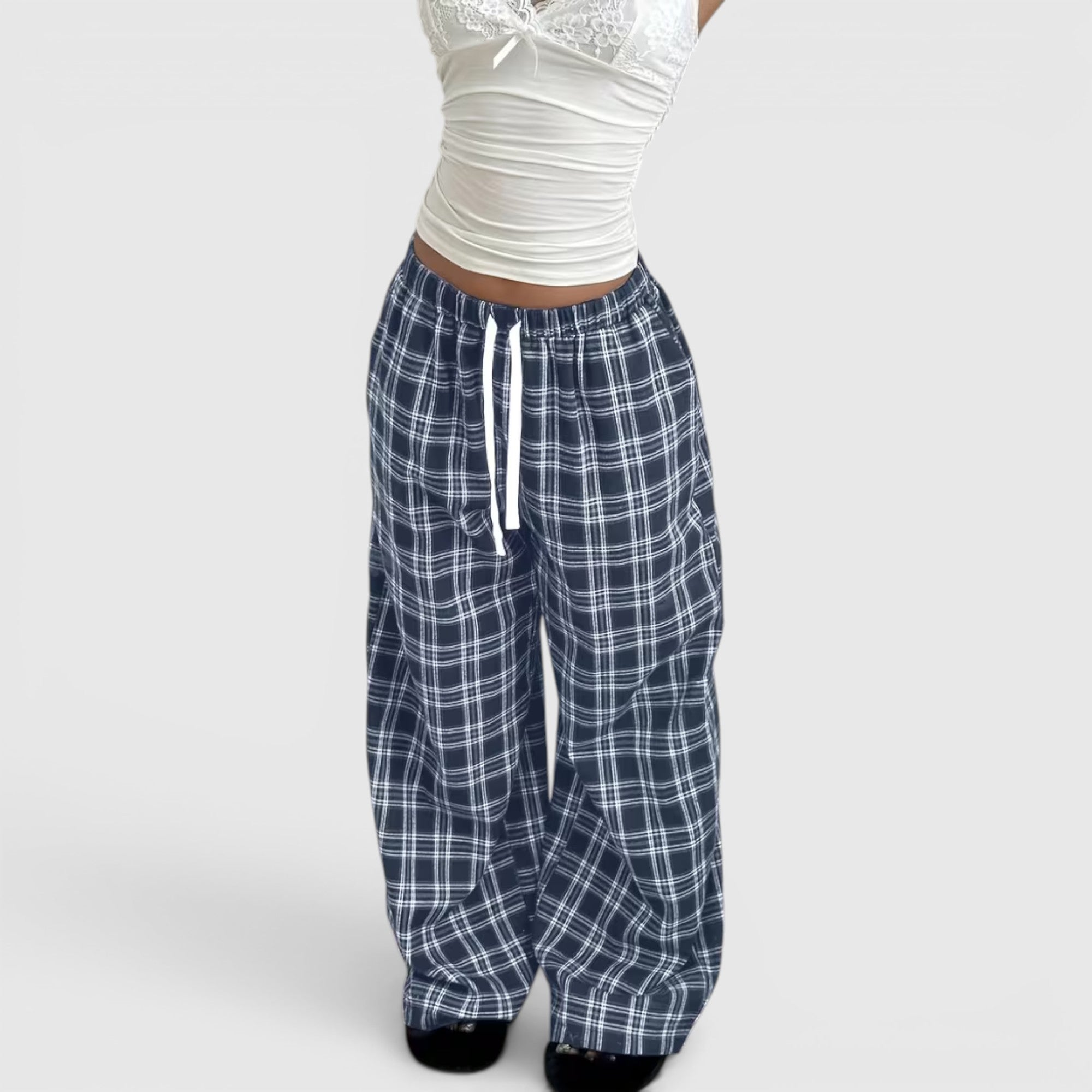 Coral | Women's Baggy Joggers – Relaxed Fit Drawstring Trousers