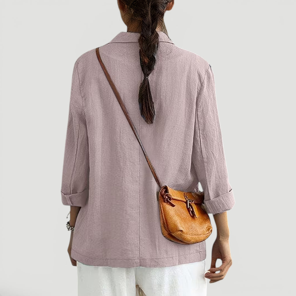 Ellmont London | Women's Summer 2 Button Blazer Jacket with Pockets