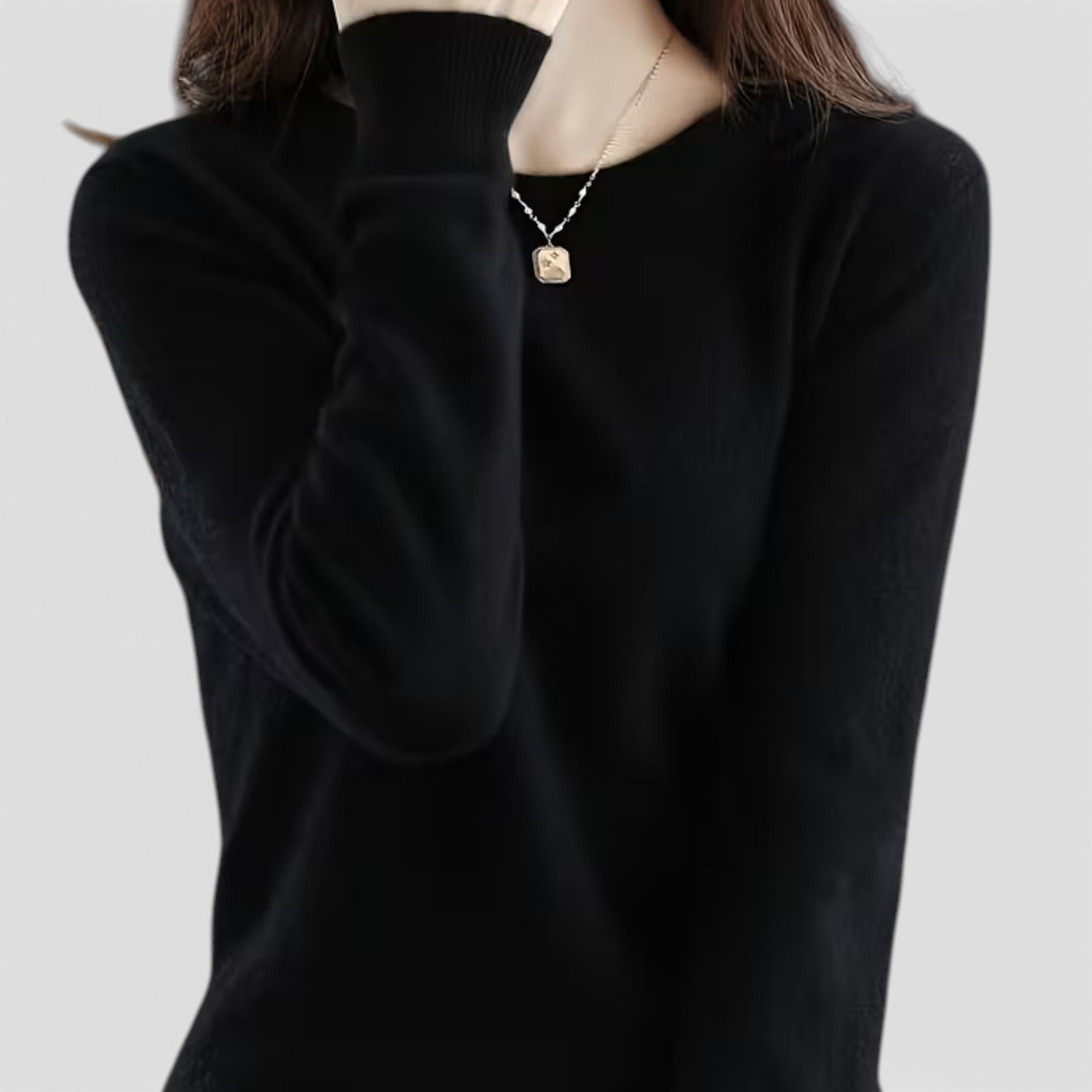 Juno | Women's Crewneck Sweater – Casual Loose Fit Everyday Knit Top