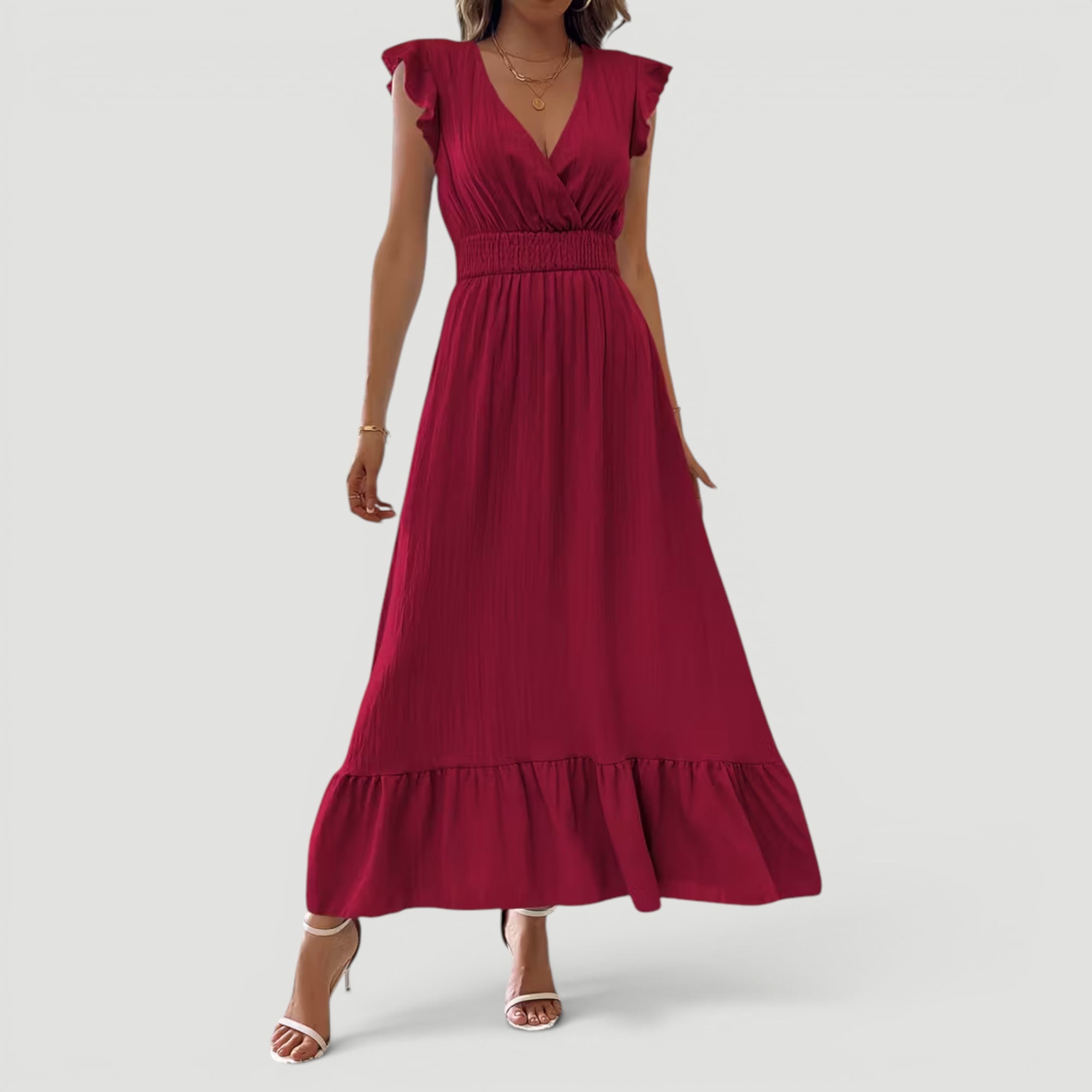 Ellmont London | Women’s Flowy V Neck Evening Summer Dress