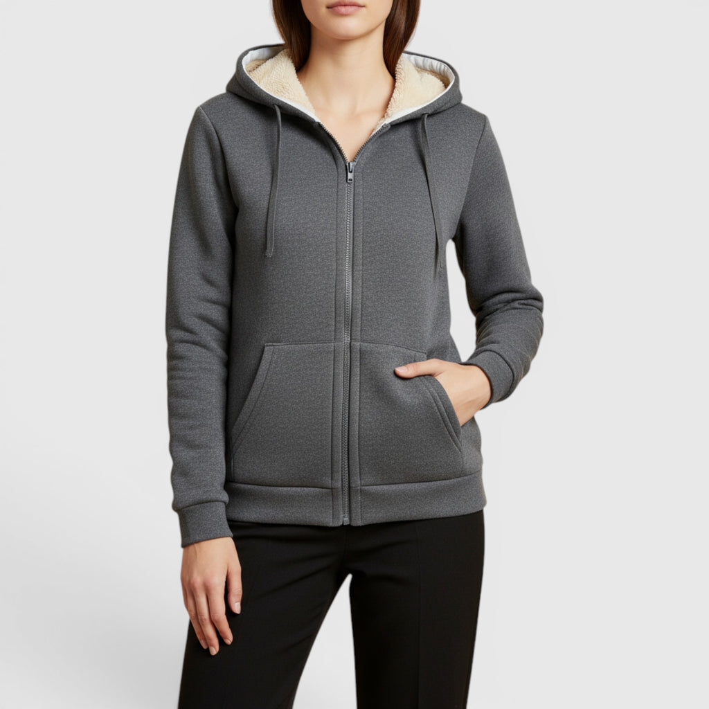 Ellmont London | Women's Hooded Lined Hoodie Everyday Warm Casual Jacket