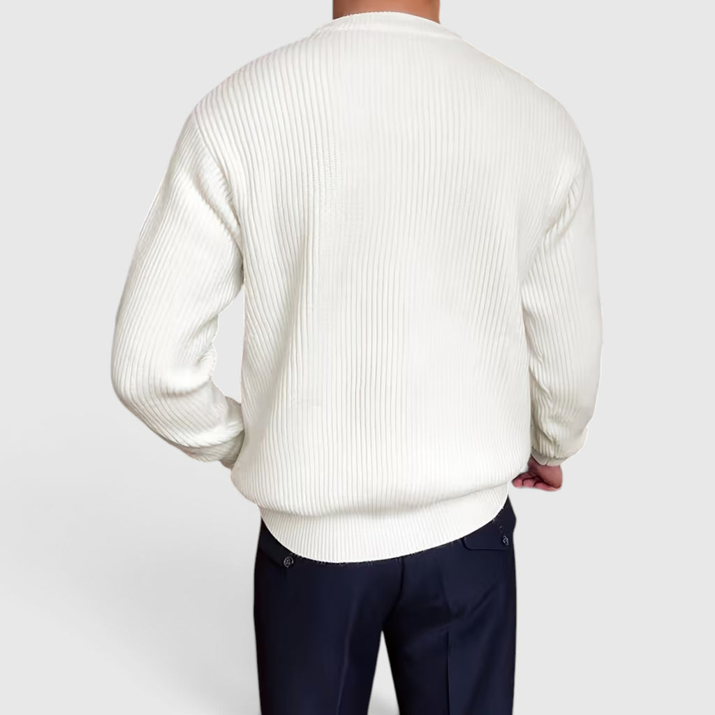 Liam | Men's Crewneck Sweater Loose Fit Everyday Knit Sweatshirt