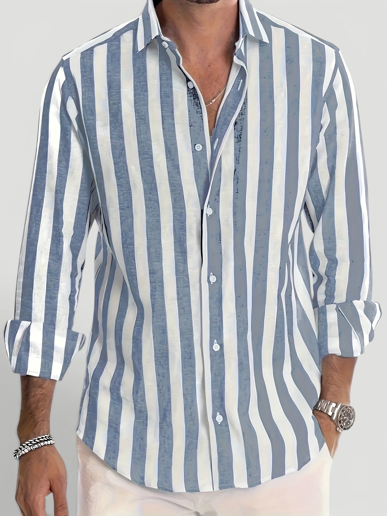 Ellmont London | Men’s Breathable Striped Summer Shirt