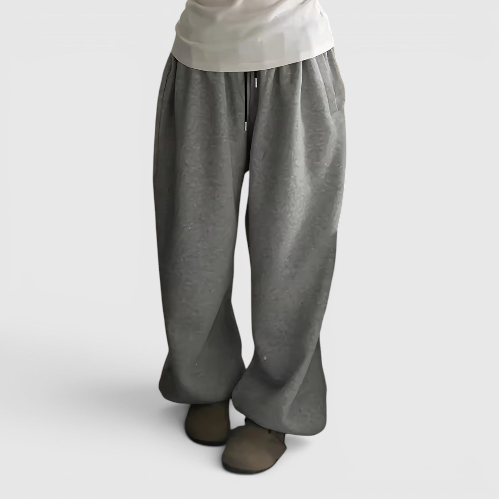 Fern | Women's Casual Wide Leg Elastic Waist Pants Everyday Lounge Wear