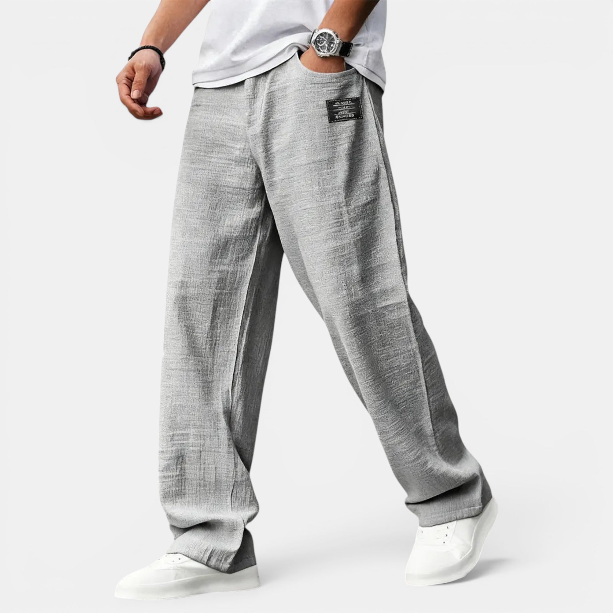 Ellmont London | Men's Relaxed Wide Leg Fit Summer Linen Palazzo Pants