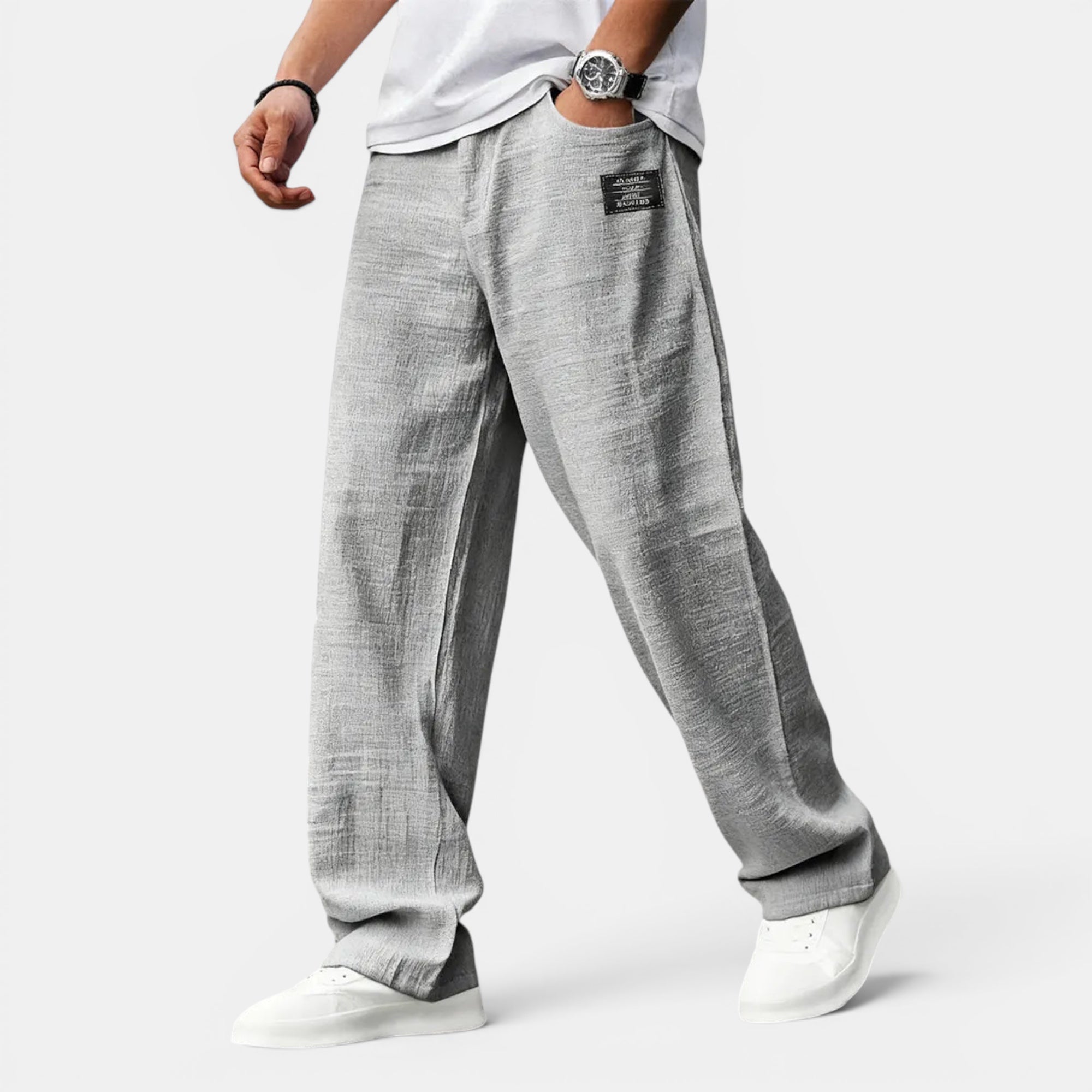 Ellmont London | Men's Lightweight Wide Leg Summer Pants Relaxed Fit