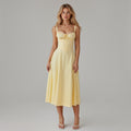 Ellmont London | Women's Corset Midi Dress with Side Slit