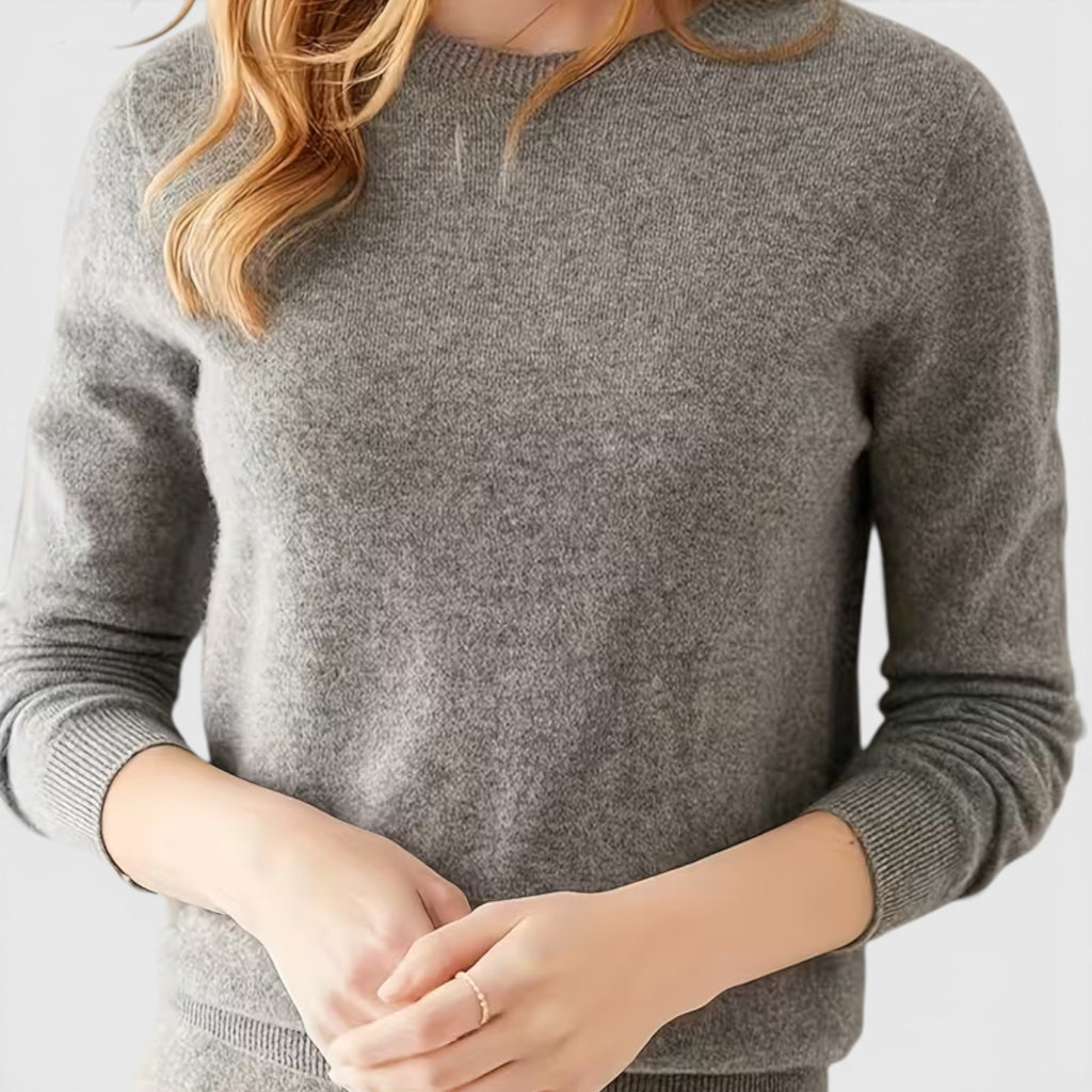 Juno | Women's Crewneck Sweater – Casual Loose Fit Everyday Knit Top