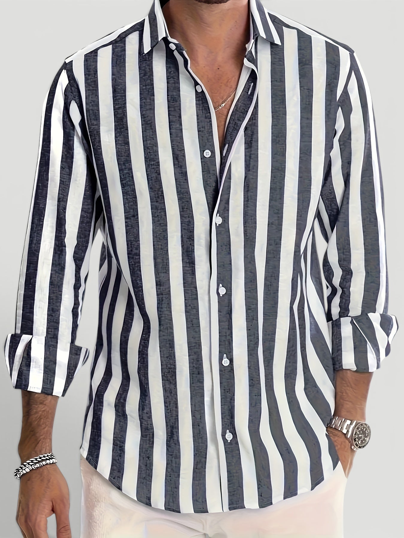 Ellmont London | Men’s Breathable Striped Summer Shirt