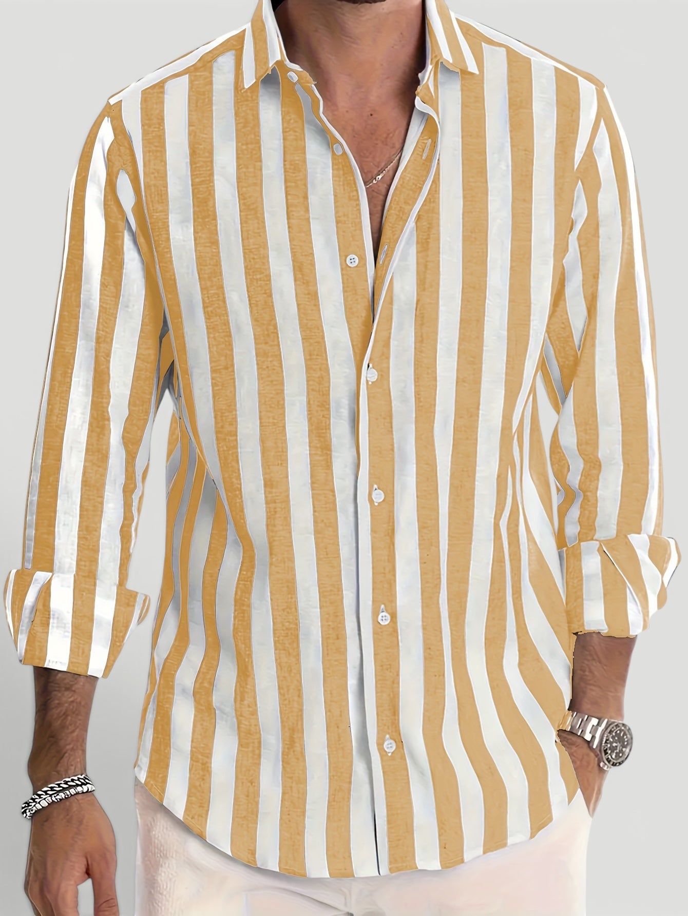 Ellmont London | Men’s Breathable Striped Summer Shirt