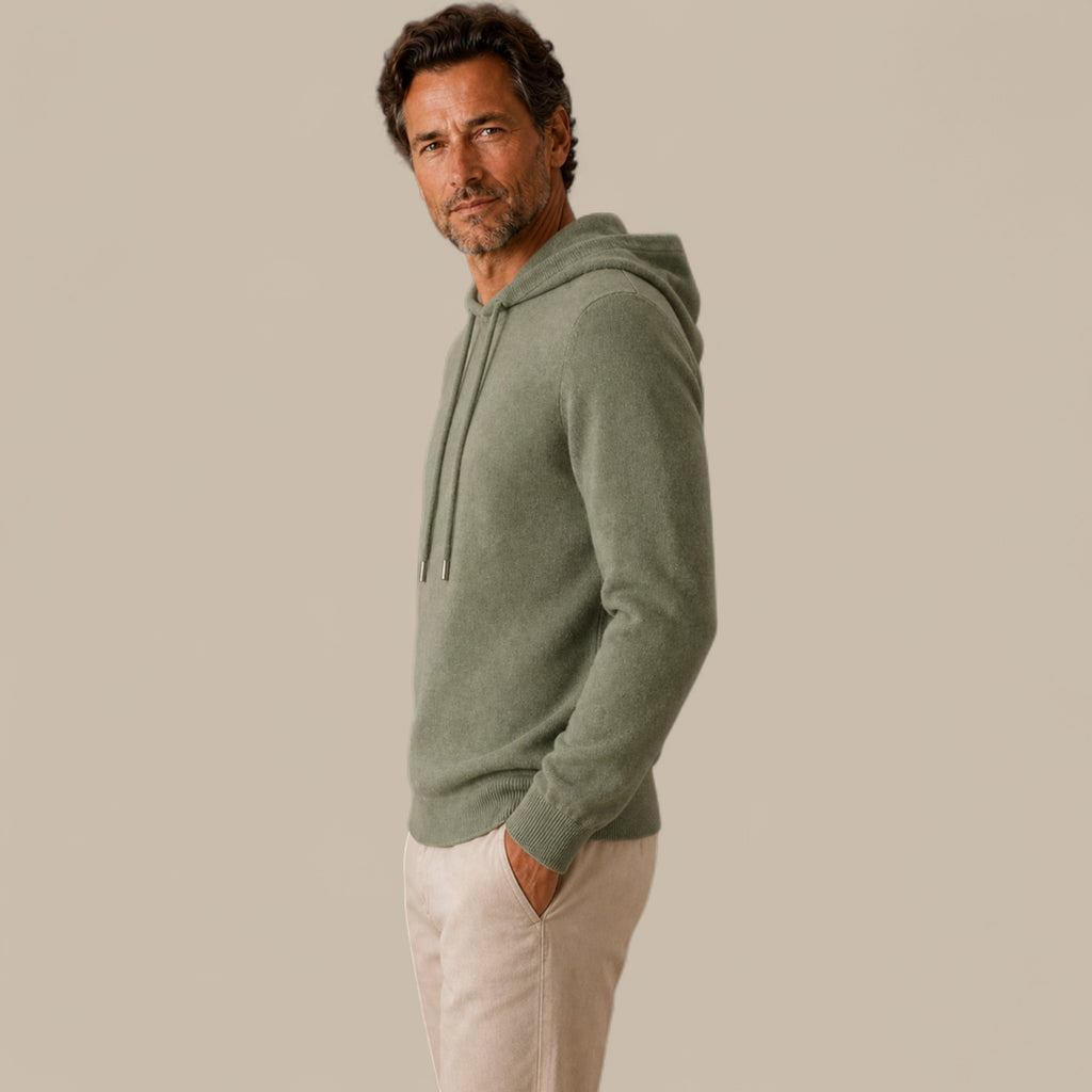 Daniel | Men's Cashmere-Look Hooded Sweater - Knitted Pullover