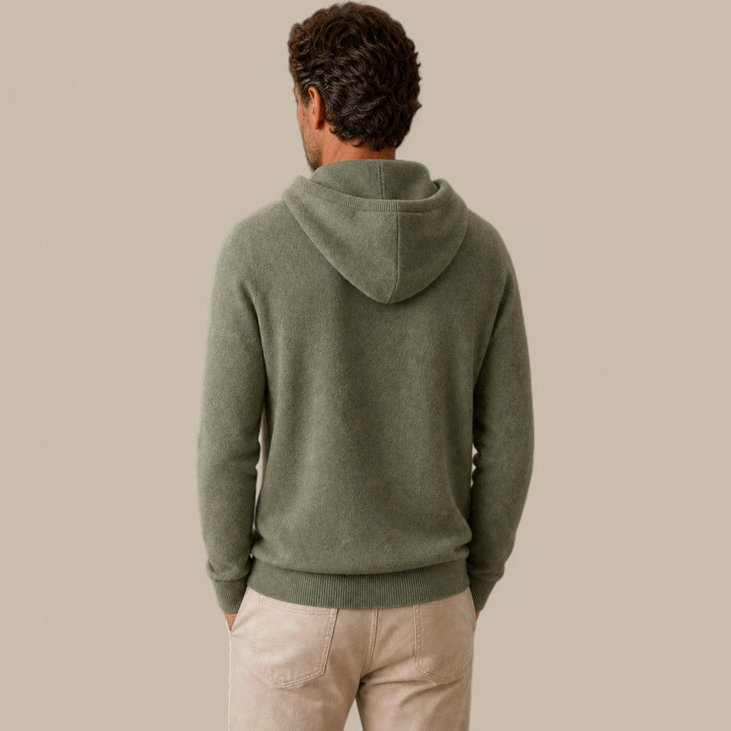 Daniel | Men's Cashmere-Look Hooded Sweater - Knitted Pullover
