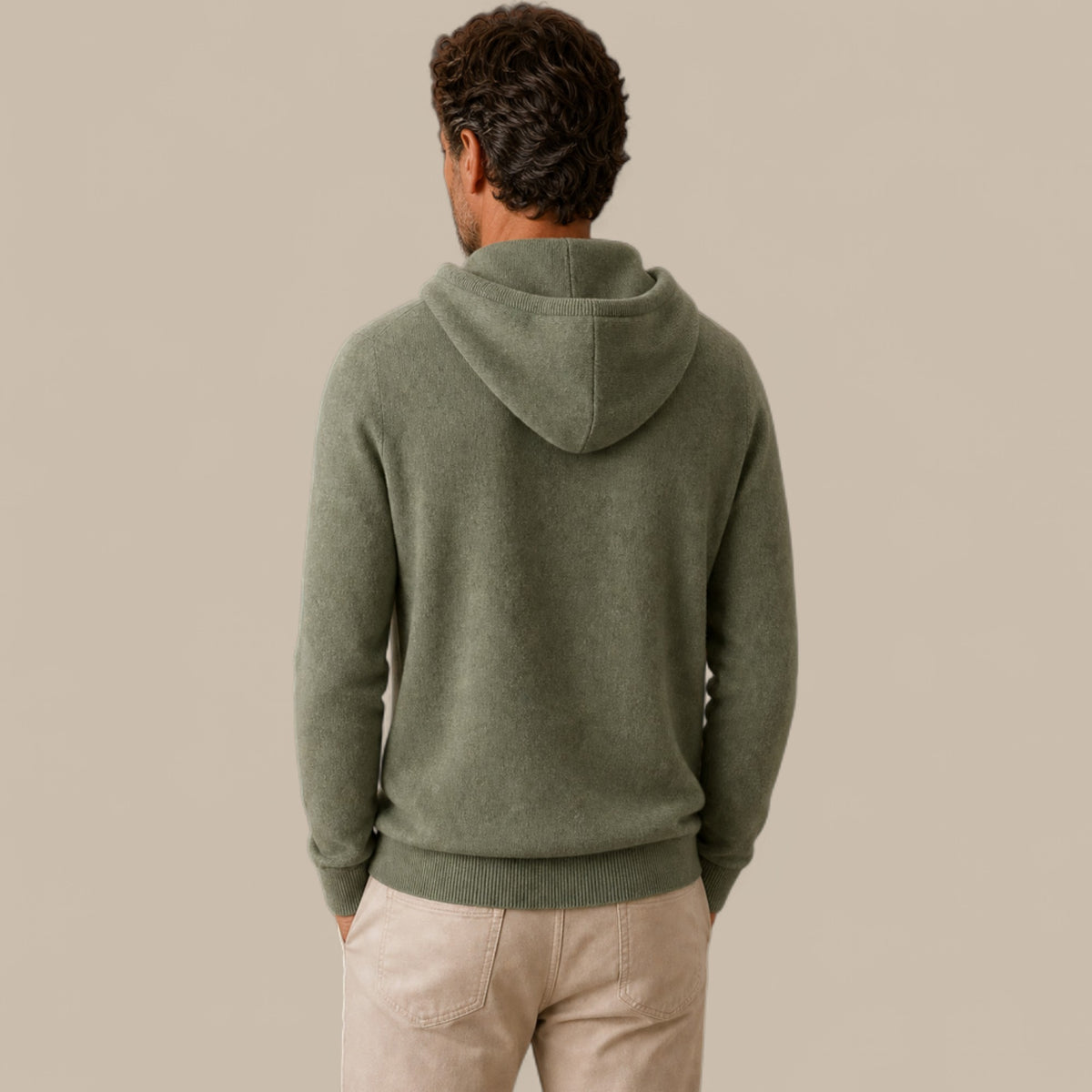 Daniel | Men's Cashmere-Look Hooded Sweater - Knitted Pullover
