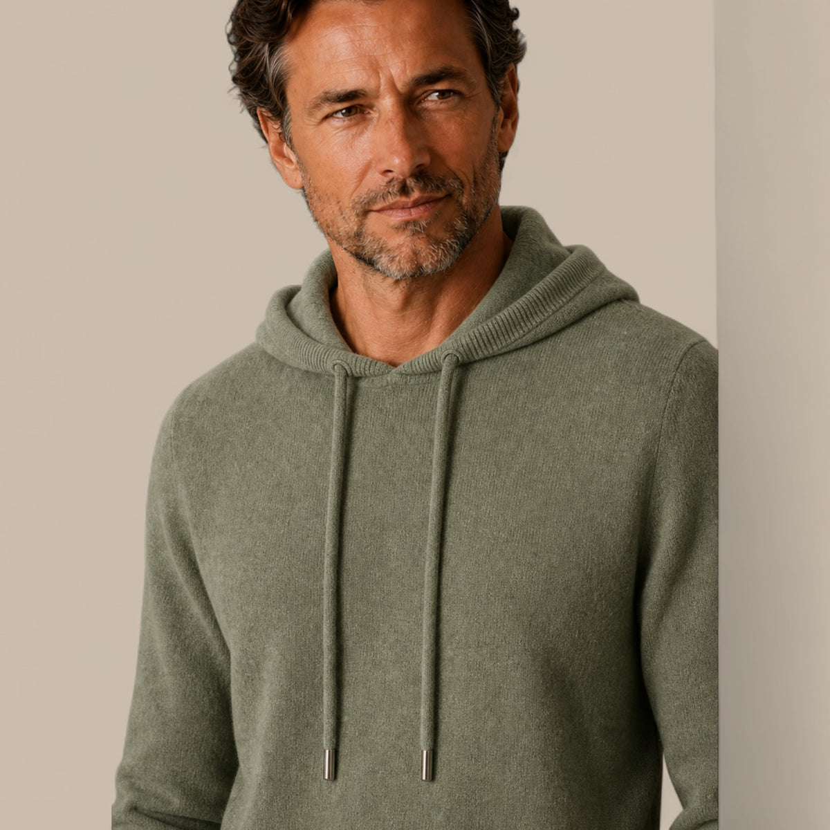 Daniel | Men's Cashmere-Look Hooded Sweater - Knitted Pullover