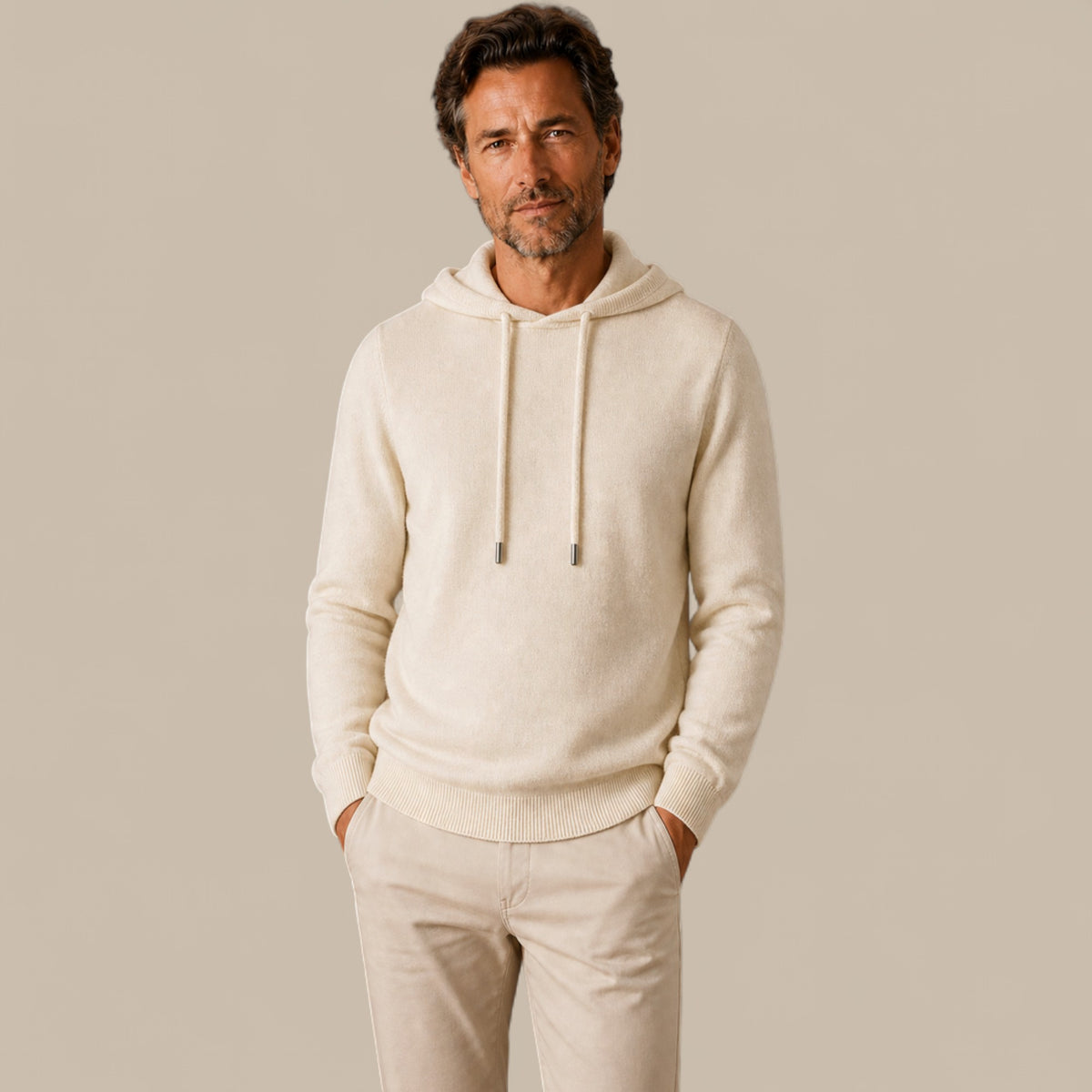 Daniel | Men's Cashmere-Look Hooded Sweater - Knitted Pullover