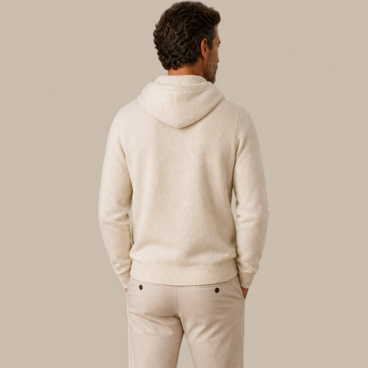 Daniel | Men's Cashmere-Look Hooded Sweater - Knitted Pullover