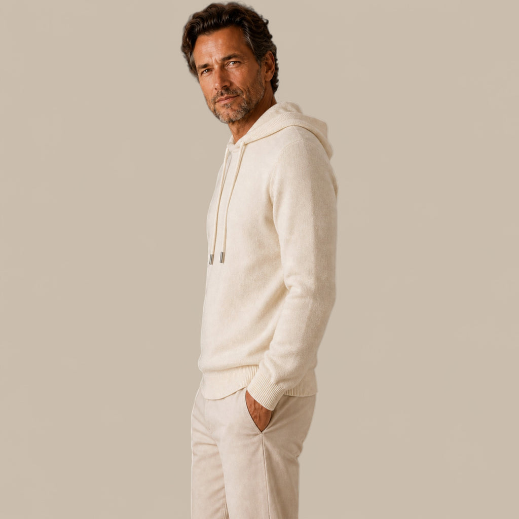 Daniel | Men's Cashmere-Look Hooded Sweater - Knitted Pullover