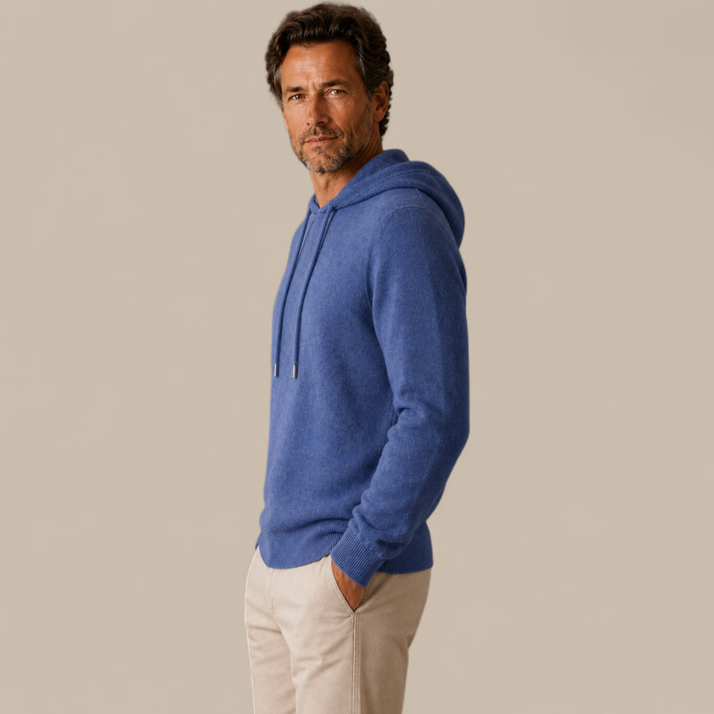 Daniel | Men's Cashmere-Look Hooded Sweater - Knitted Pullover